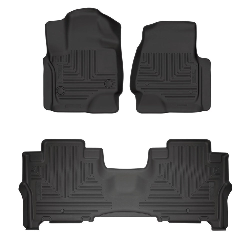 Husky Liners Weatherbeater - Front & 2nd Seat Floor Liners - 2018-2023 Lincoln Navigator - Part 93741
