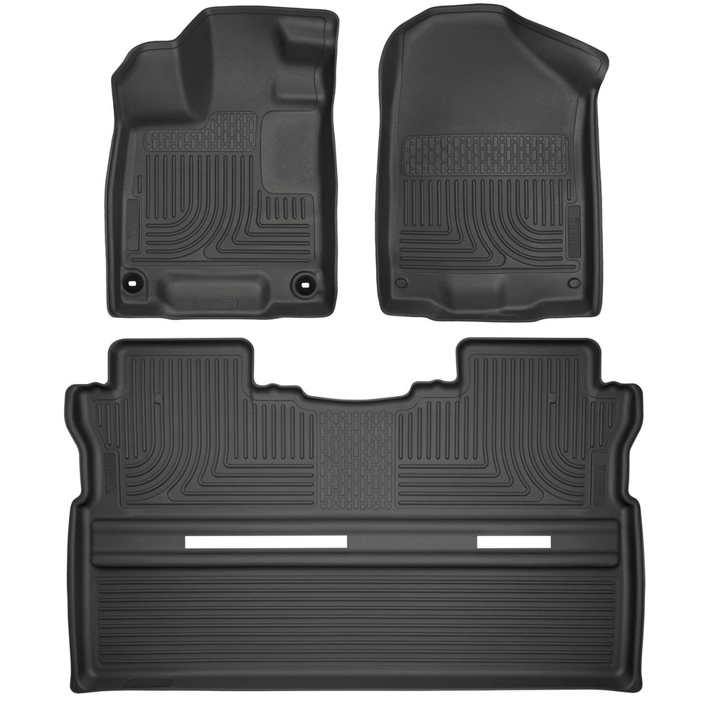 Husky Liners Weatherbeater - Front & 2nd Seat Floor Liners - 2017-2026 Honda Ridgeline - Part 93811