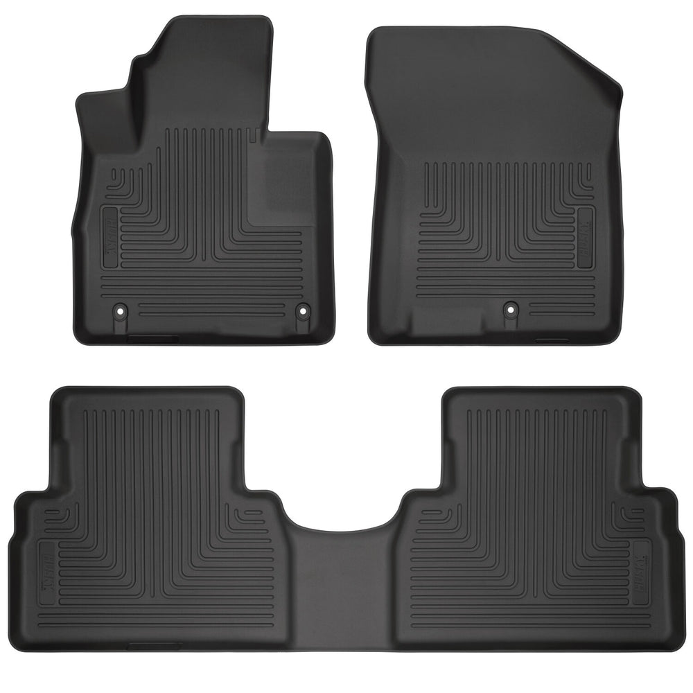 Husky Liners Weatherbeater - Front & 2nd Seat Floor Liners - 2019-2020 Hyundai Santa Fe - Part 93821
