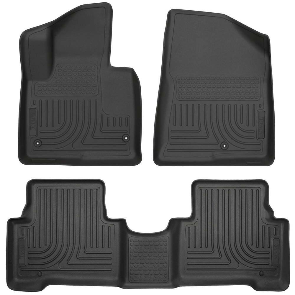 Husky Liners Weatherbeater - Front & 2nd Seat Floor Liners - 2013-2018 Hyundai Santa Fe Sport - Part 93831