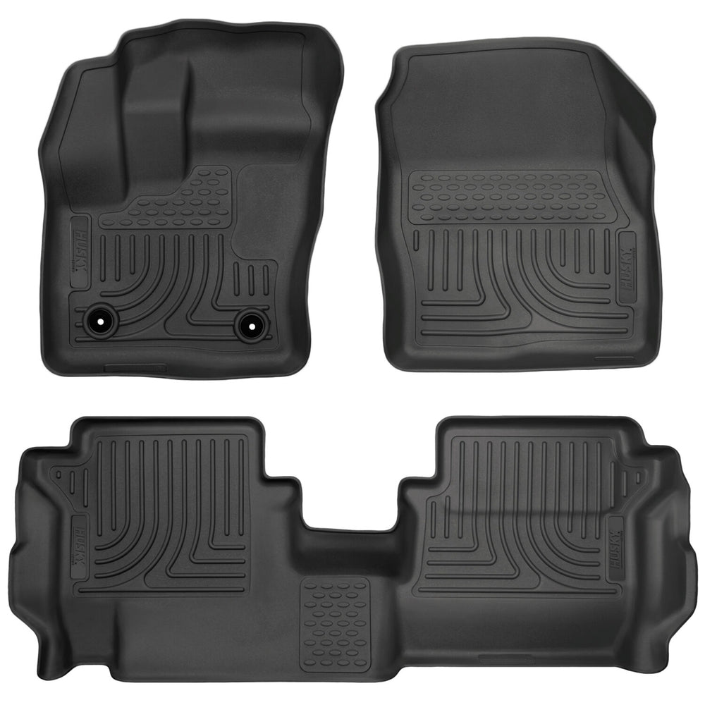 Husky Liners Weatherbeater - Front & 2nd Seat Floor Liners - 2014-2019 Ford Transit Connect - Part 93911