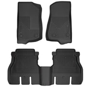 Husky Liners Weatherbeater - Front & 2nd Seat Floor Liners - 2018-2026 Jeep Wrangler - Part 93921