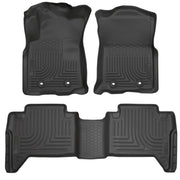 Husky Liners Weatherbeater - Front & 2nd Seat Floor Liners - 2018-2023 Toyota Tacoma - Part 93931