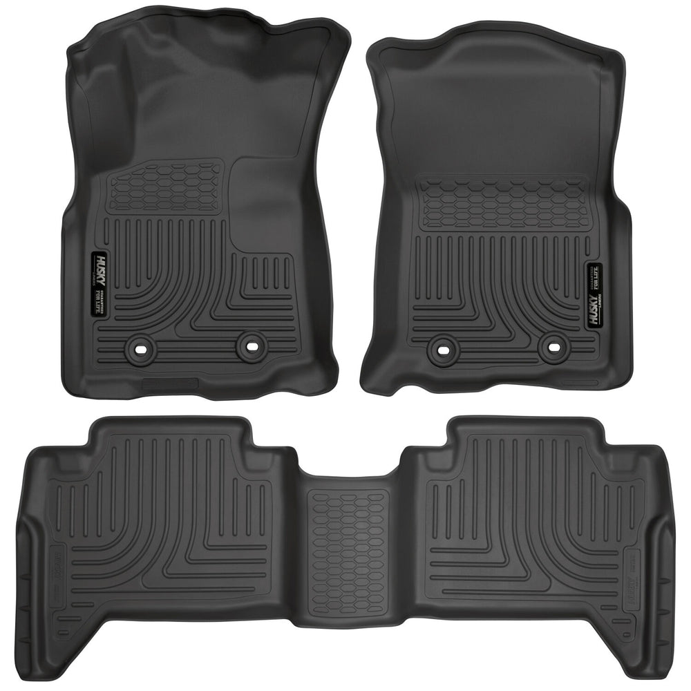 Husky Liners Weatherbeater - Front & 2nd Seat Floor Liners - 2018-2023 Toyota Tacoma - Part 93941