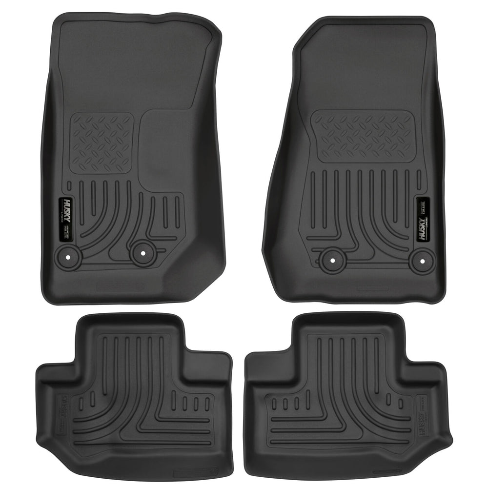 Husky Liners Weatherbeater - Front & 2nd Seat Floor Liners - 2011-2018 Jeep Wrangler / 2018 Jeep Wrangler JK - Part 93951