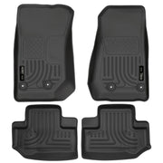 Husky Liners Weatherbeater - Front & 2nd Seat Floor Liners - 2011-2018 Jeep Wrangler / 2018 Jeep Wrangler JK - Part 93951