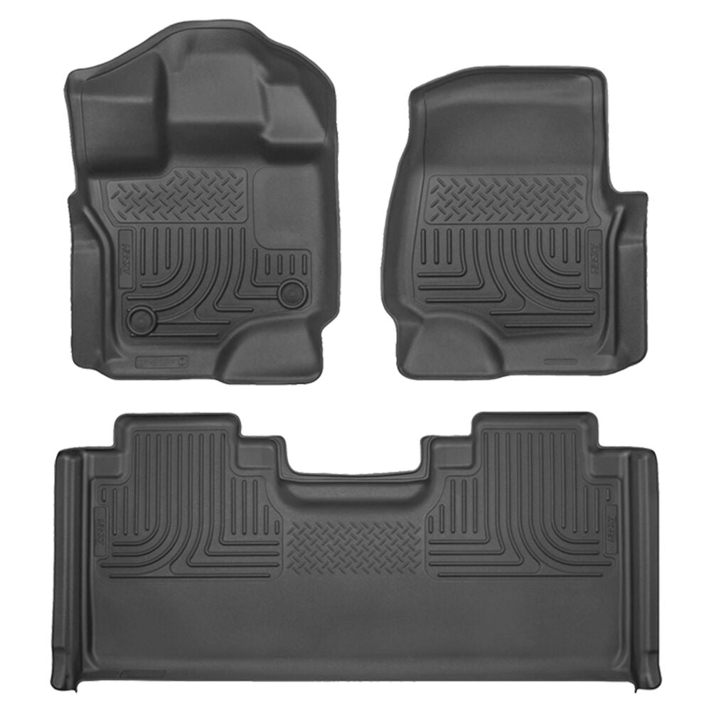 Husky Liners Weatherbeater - Front & 2nd Seat Floor Liners - 2015-2026 Ford F-150 - Part 94051