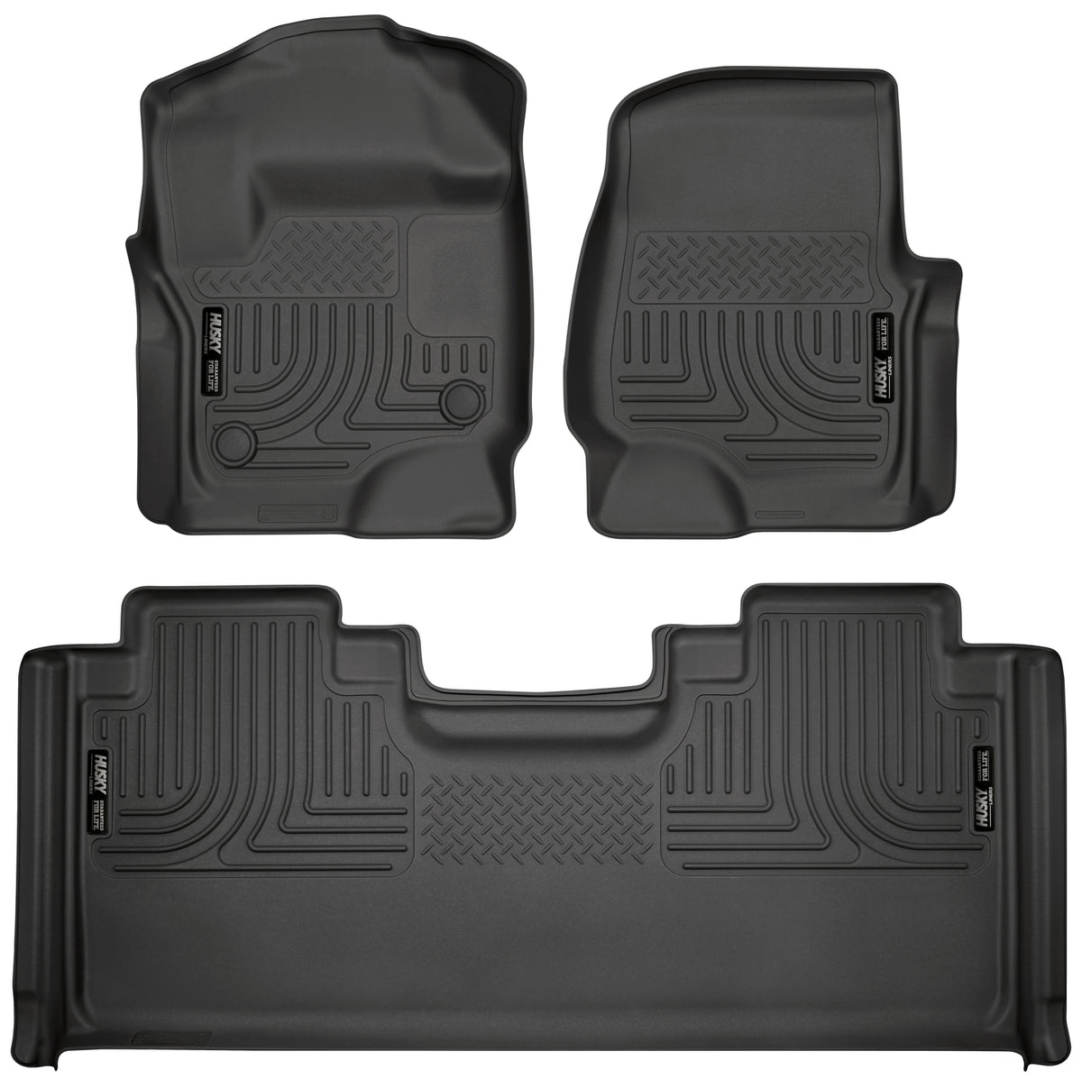 Husky Liners Weatherbeater - Front & 2nd Seat Floor Liners - 2017-2026 Ford F-250 Super Duty / 2017-2026 Ford F-350 Super Duty - Part 94071