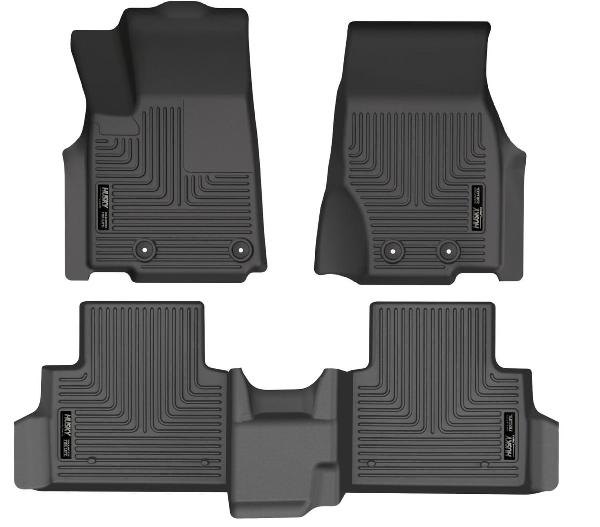 Husky Liners Weatherbeater - Front & 2nd Seat Floor Liners - 2023-2026 Jeep Grand Wagoneer L - Part 95141