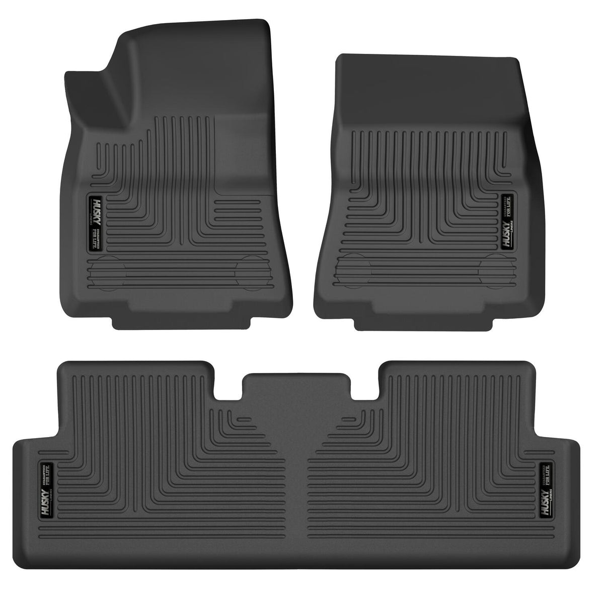 Husky Liners Weatherbeater - Front & 2nd Seat Floor Liners - 2020-2025 Tesla Y - Part 95211
