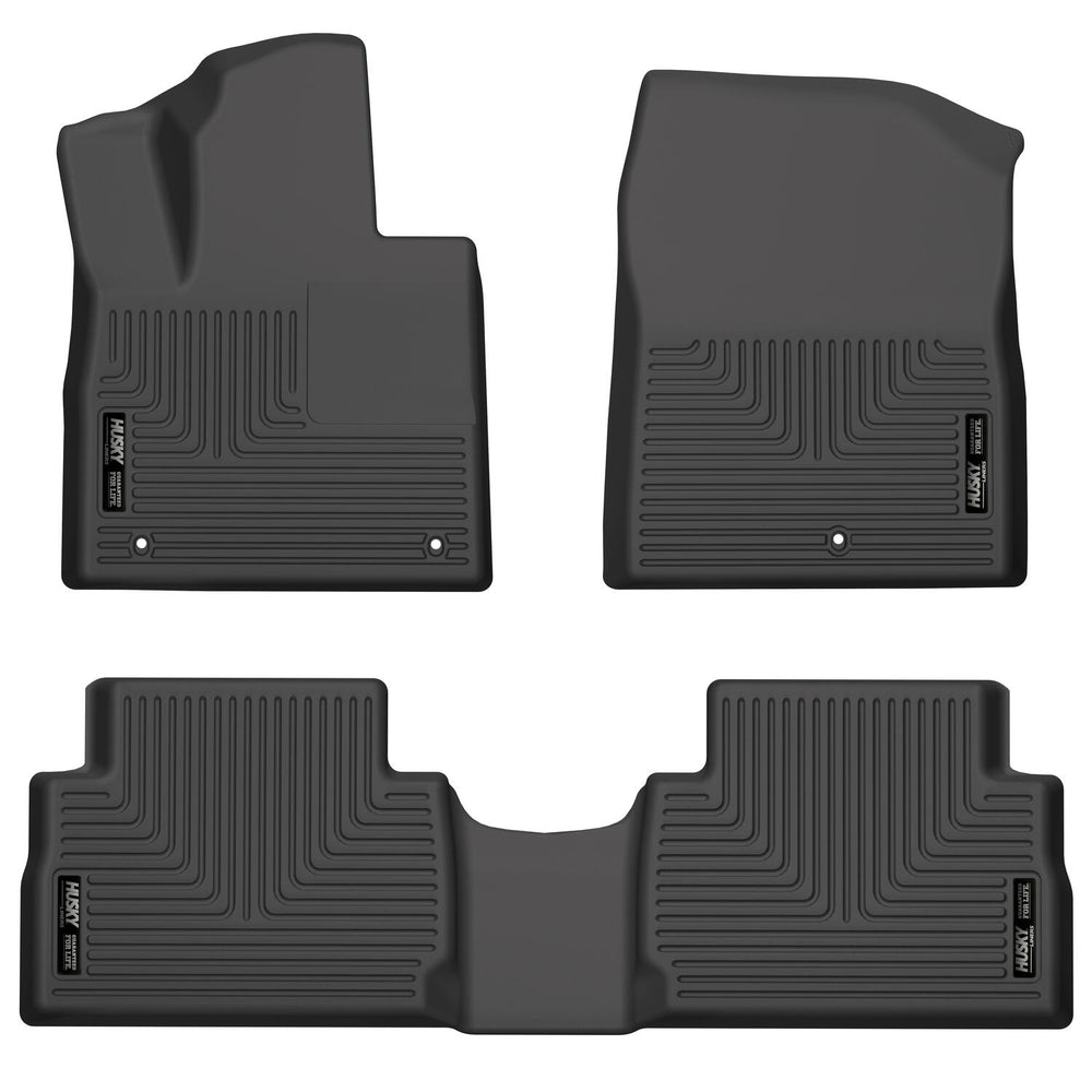 Husky Liners Weatherbeater - Front & 2nd Seat Floor Liners - 2021-2023 Hyundai Santa Fe - Part 95881