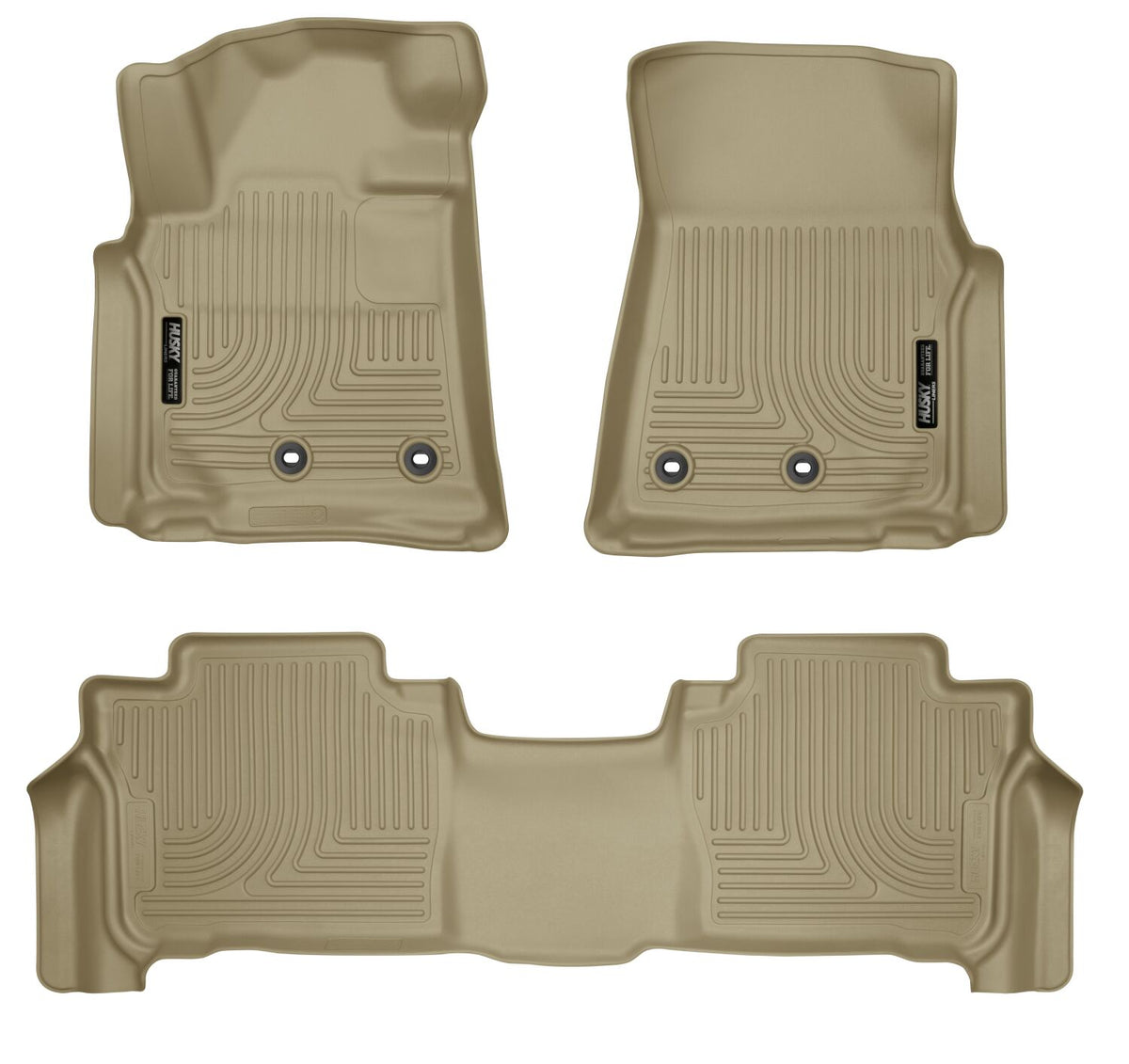 Husky Liners Weatherbeater - Front & 2nd Seat Floor Liners - 2013-2021 Lexus LX570 / 2013-2021 Toyota Land Cruiser - Part 96093HUL