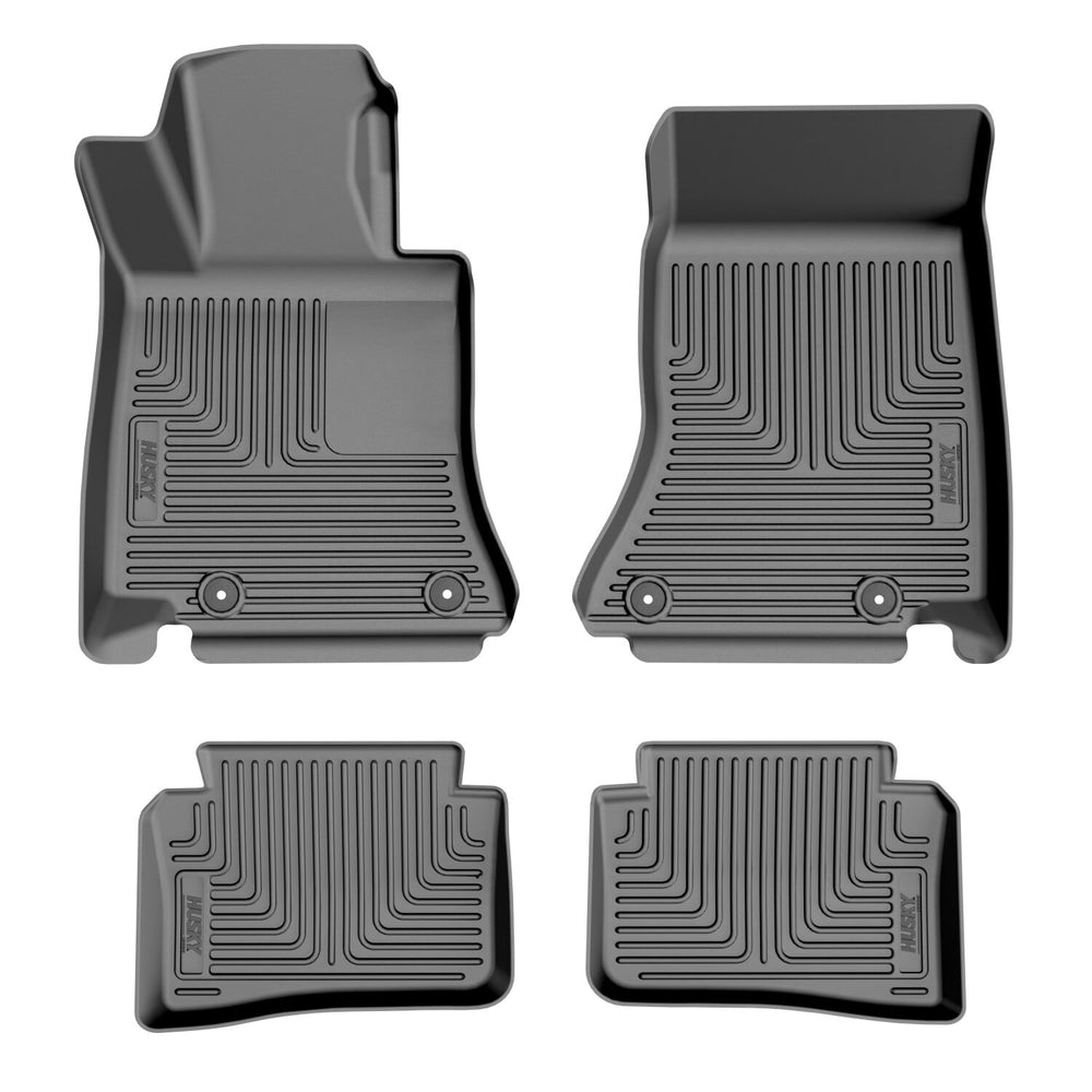 Husky Liners Weatherbeater - Front & 2nd Seat Floor Liners - 2022-2026 Mercedes-Benz C300 - Part 96121