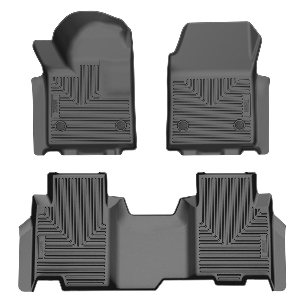 Husky Liners Weatherbeater - Front & 2nd Seat Floor Liners - 2024-2026 Chevrolet Silverado EV / 2024-2026 GMC Sierra EV - Part 96971