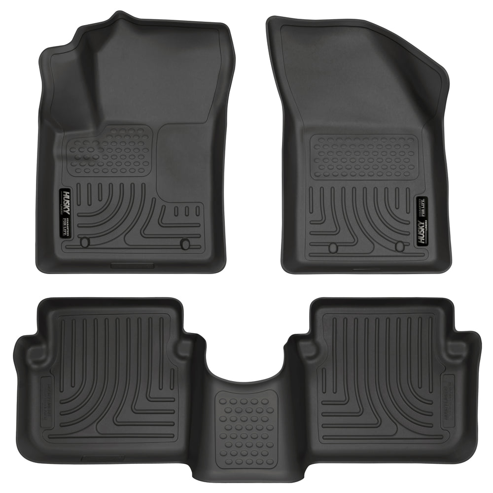 Husky Liners Weatherbeater - Front & 2nd Seat Floor Liners - 2011-2014 Chrysler 200 / 2011-2014 Dodge Avenger - Part 98091