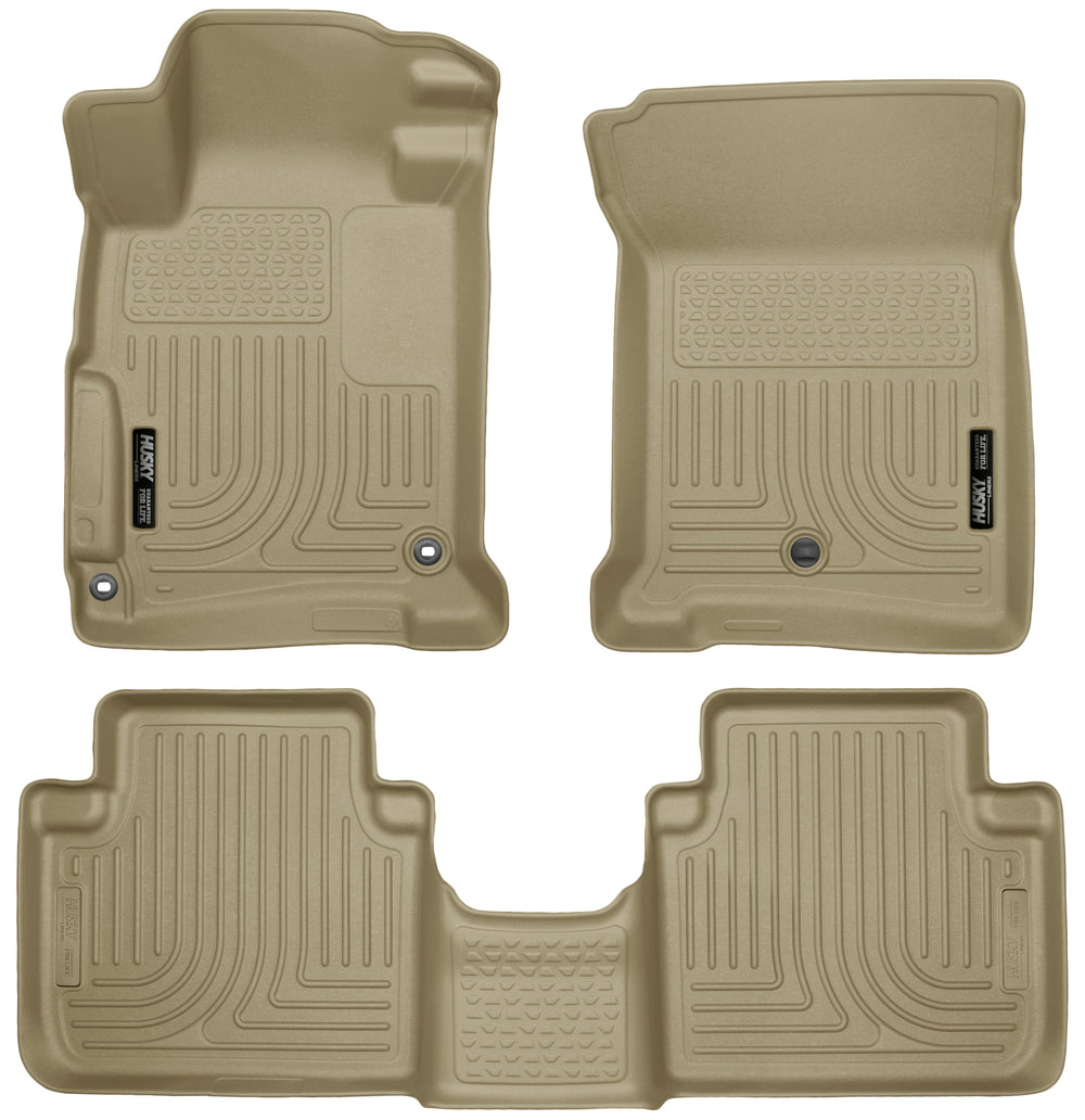Husky Liners Weatherbeater - Front & 2nd Seat Floor Liners - 2013-2017 Honda Accord - Part 98483