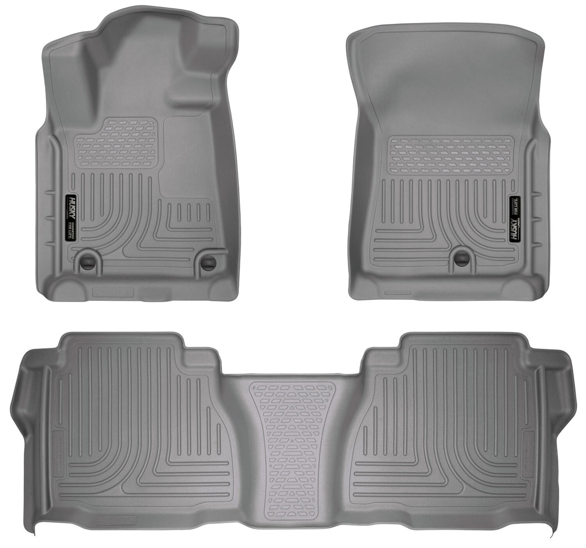 Husky Liners Weatherbeater - Front & 2nd Seat Floor Liners (Footwell Coverage) - 2007-2011 Toyota Tundra - Part 98582