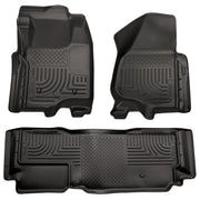 Husky Liners Weatherbeater - Front & 2nd Seat Floor Liners (Footwell Coverage) - 2011-2012 Ford F-250 Super Duty / 2011-2012 Ford F-350 Super Duty - Part 98721