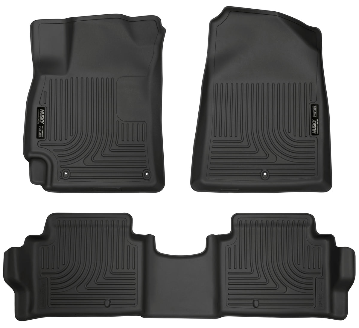 Husky Liners Weatherbeater - Front & 2nd Seat Floor Liners - 2017-2020 Hyundai Elantra - Part 98871