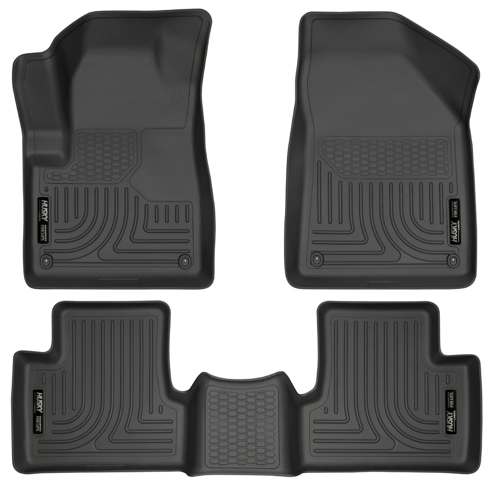 Husky Liners Weatherbeater - Front & 2nd Seat Floor Liners - 2014-2015 Jeep Cherokee - Part 99031