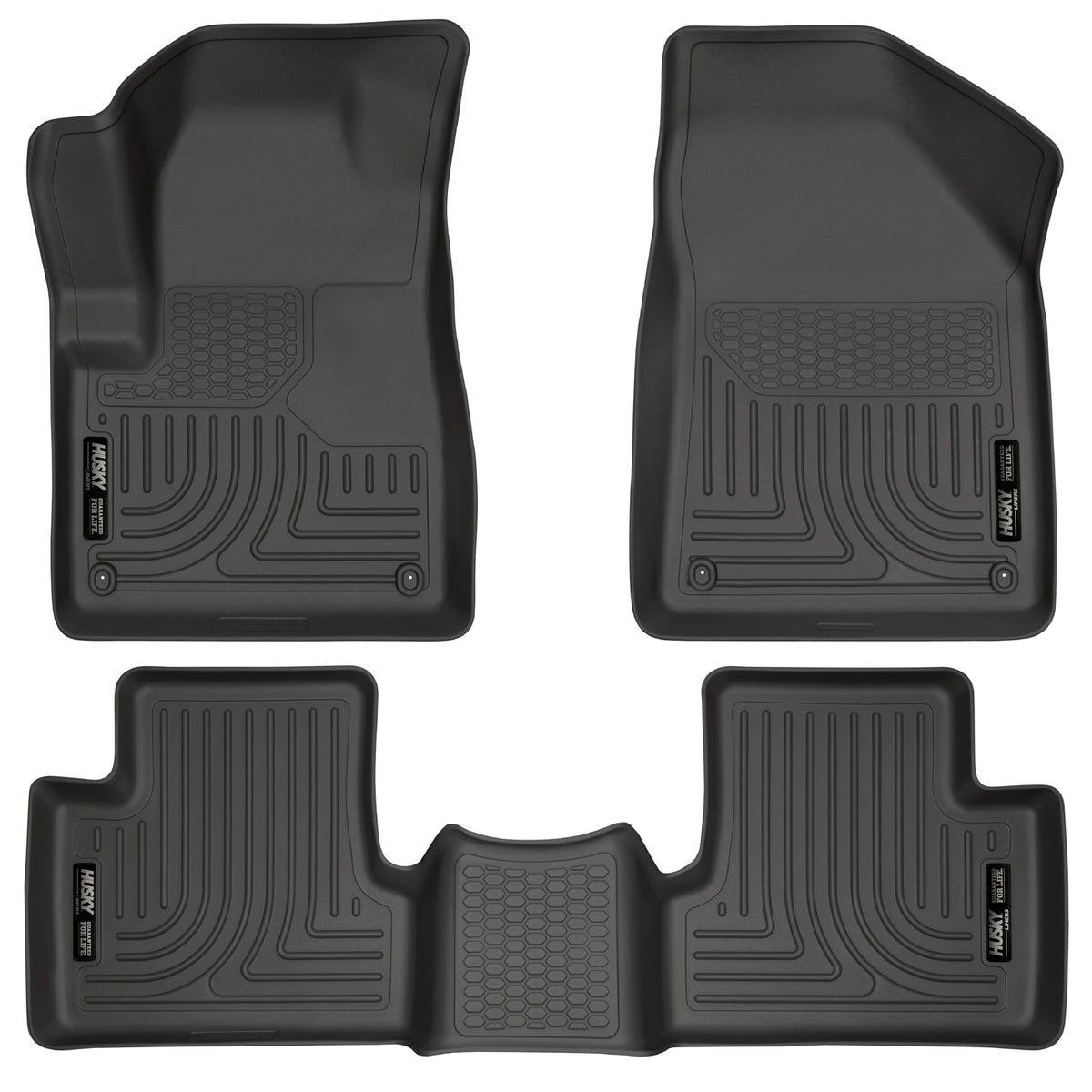 Husky Liners Weatherbeater - Front & 2nd Seat Floor Liners - 2014-2015 Jeep Cherokee - Part 99031