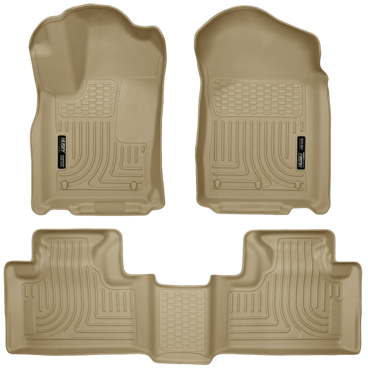 Husky Liners Weatherbeater - Front & 2nd Seat Floor Liners - 2011-2015 Dodge Durango / 2011-2015 Jeep Grand Cherokee - Part 99053