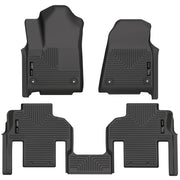 Husky Liners Weatherbeater - Front & 2nd Seat Floor Liners (Footwell Coverage) - 2022-2024 Jeep Wagoneer - Part 99061