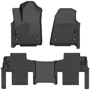 Husky Liners Weatherbeater - Front & 2nd Seat Floor Liners (Footwell Coverage) - 2022-2026 Jeep Grand Wagoneer - Part 99111