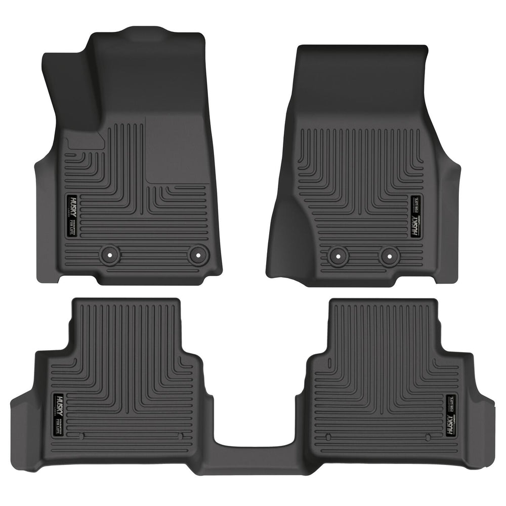 Husky Liners Weatherbeater - Front & 2nd Seat Floor Liners - 2023-2026 Jeep Grand Wagoneer L - Part 99181