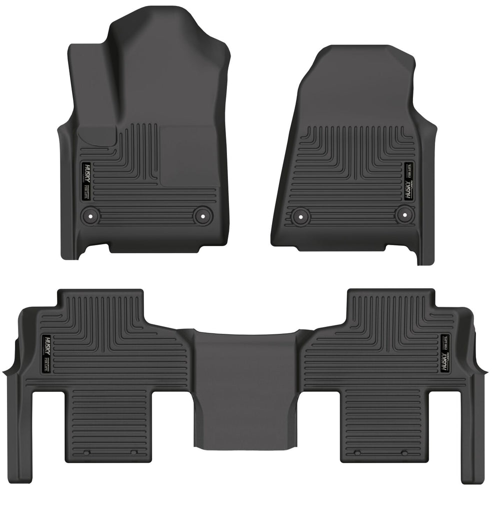 Husky Liners Weatherbeater - Front & 2nd Seat Floor Liners - 2022-2026 Jeep Grand Wagoneer / 2022-2025 Jeep Wagoneer - Part 99251
