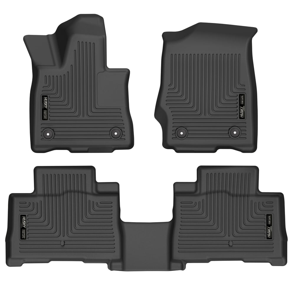 Husky Liners Weatherbeater - Front & 2nd Seat Floor Liners - 2020-2026 Lincoln Aviator - Part 99331
