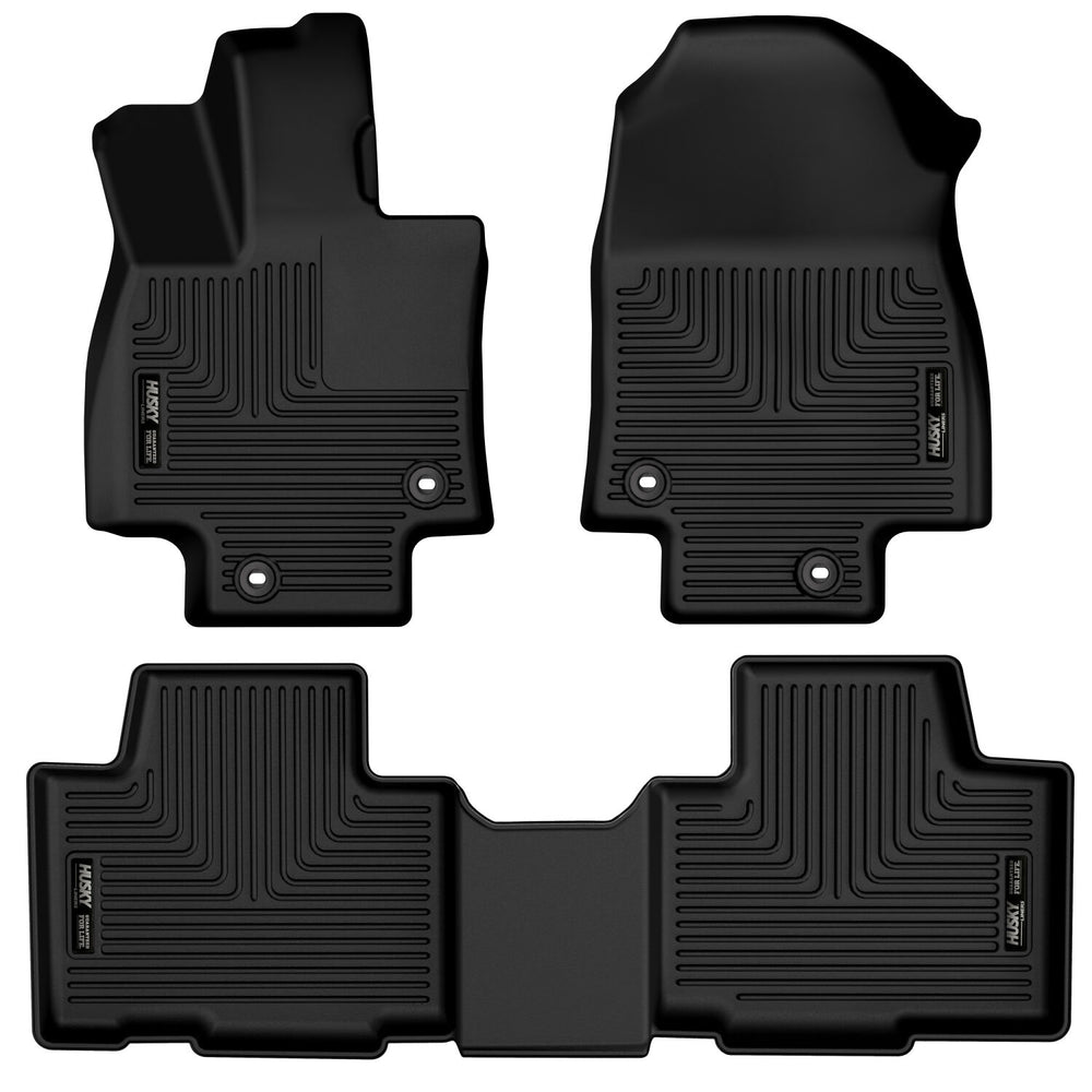 Husky Liners Weatherbeater - Front & 2nd Seat Floor Liners - 2024-2026 Lexus TX350 / 2024-2026 Toyota Grand Highlander - Part 99351