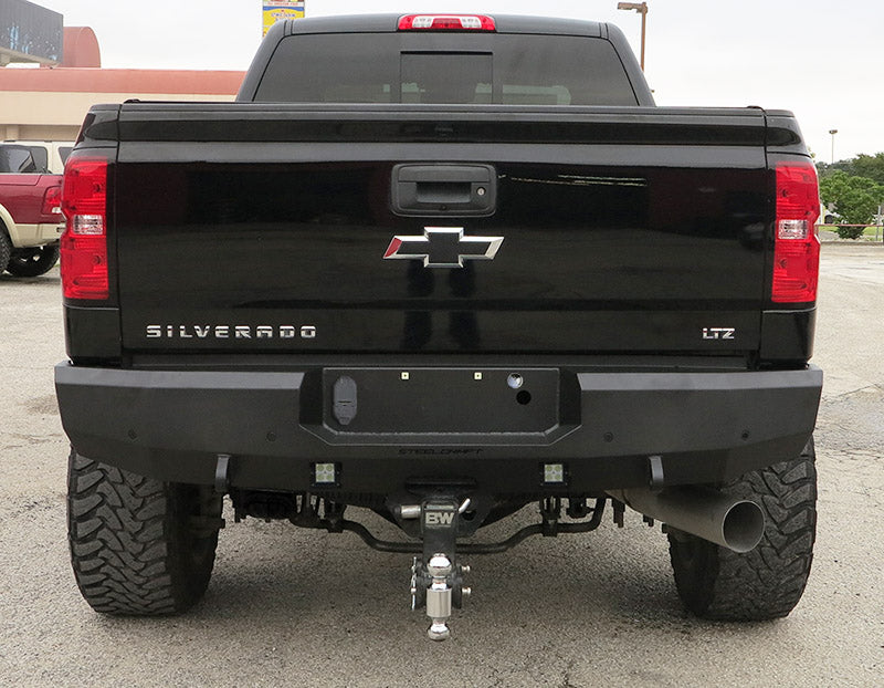 Steelcraft Fortis Rear Bumper - Textured Black - 2014-2019 Chevy Silverado 2500/3500 (76-20410)
