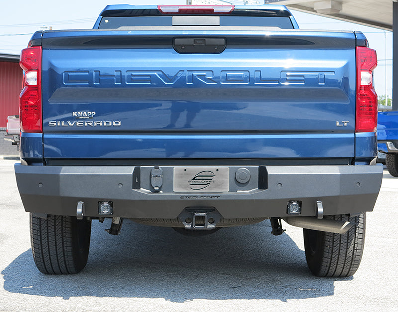 Steelcraft Fortis Rear Bumper - Textured Black - 2019-2025 Chevy Silverado/GMC Sierra 1500 / 2020-2025 Silverado/Sierra 2500/3500 (76-20490)