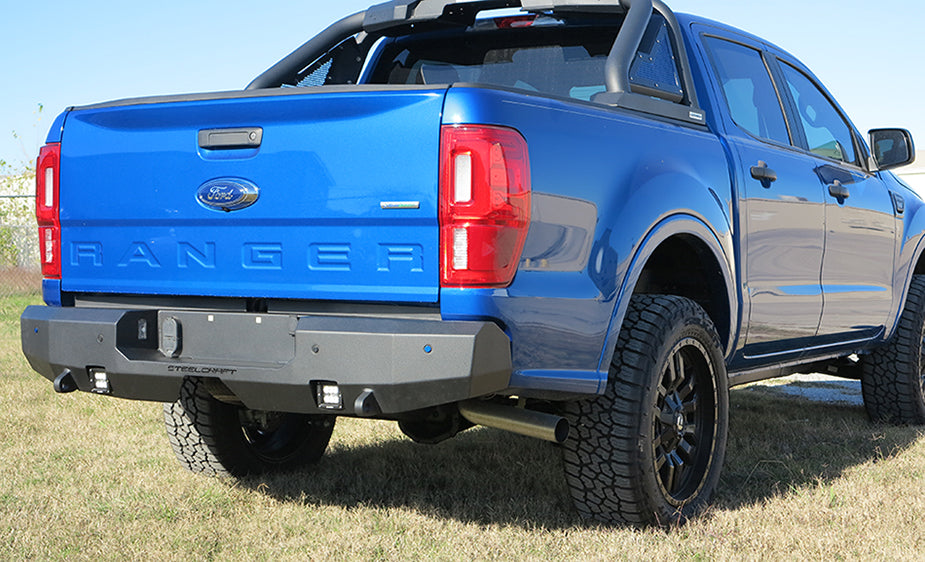 Steelcraft Fortis Rear Bumper - Textured Black - 2019-2023 Ford Ranger (76-21340)