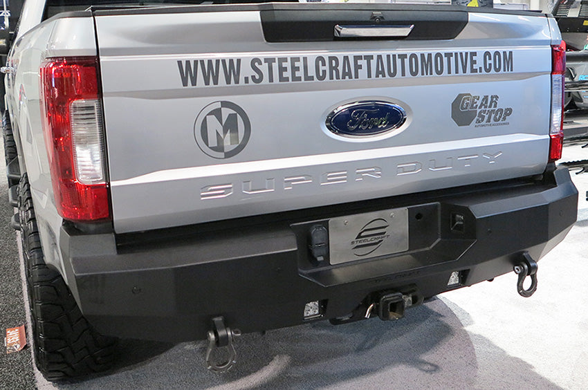 Steelcraft Fortis Rear Bumper - Textured Black - 2017-2025 Ford Super Duty (76-21380)