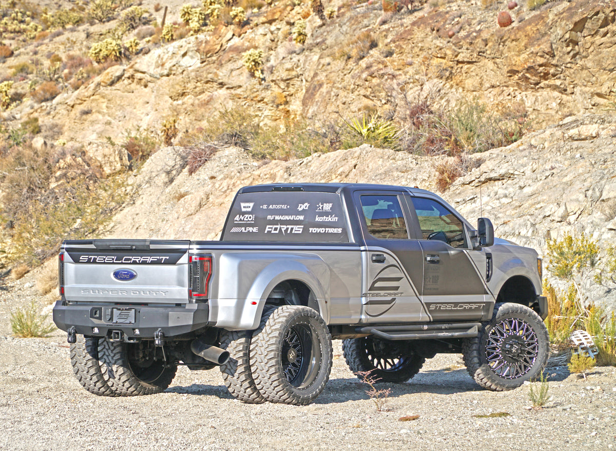 Steelcraft Fortis Rear Bumper - Textured Black - 2017-2025 Ford Super Duty (76-21380)