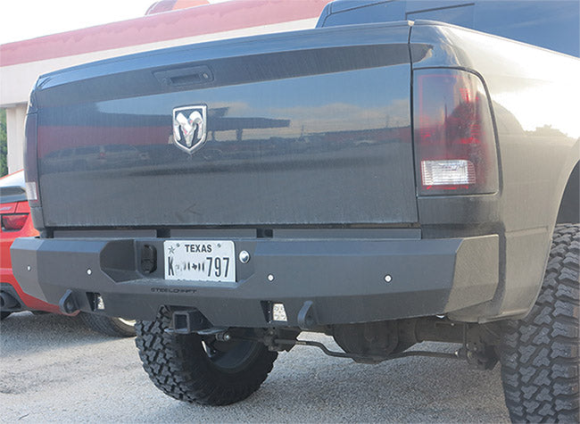 Steelcraft Fortis Rear Bumper - Textured Black - 2014-2025 Dodge Ram 2500/3500 / 2014-2018 Ram 1500 / 2019-2024 Ram 1500 Classic (76-22260)