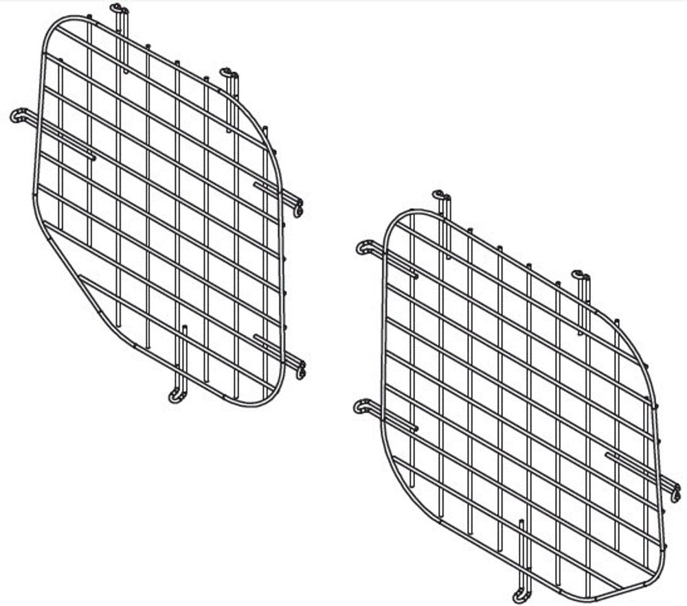 Weather Guard Van Window Screens for Ford Transit Connect Rear Doors, Set of 2 (88054)