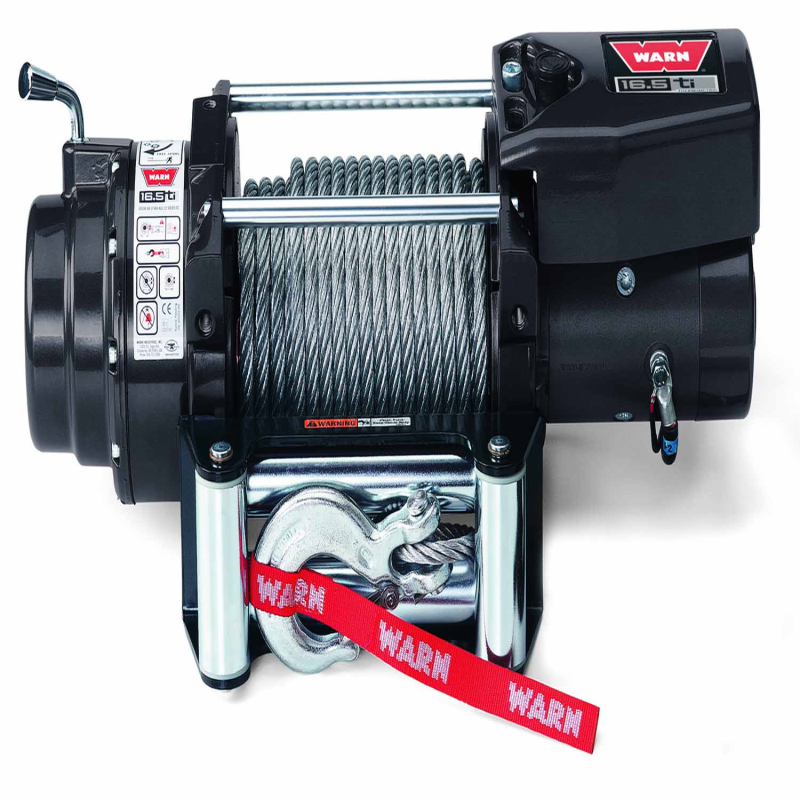 WARN 16.5ti Heavyweight Winch, 16,500 lb, Steel Rope (68801)