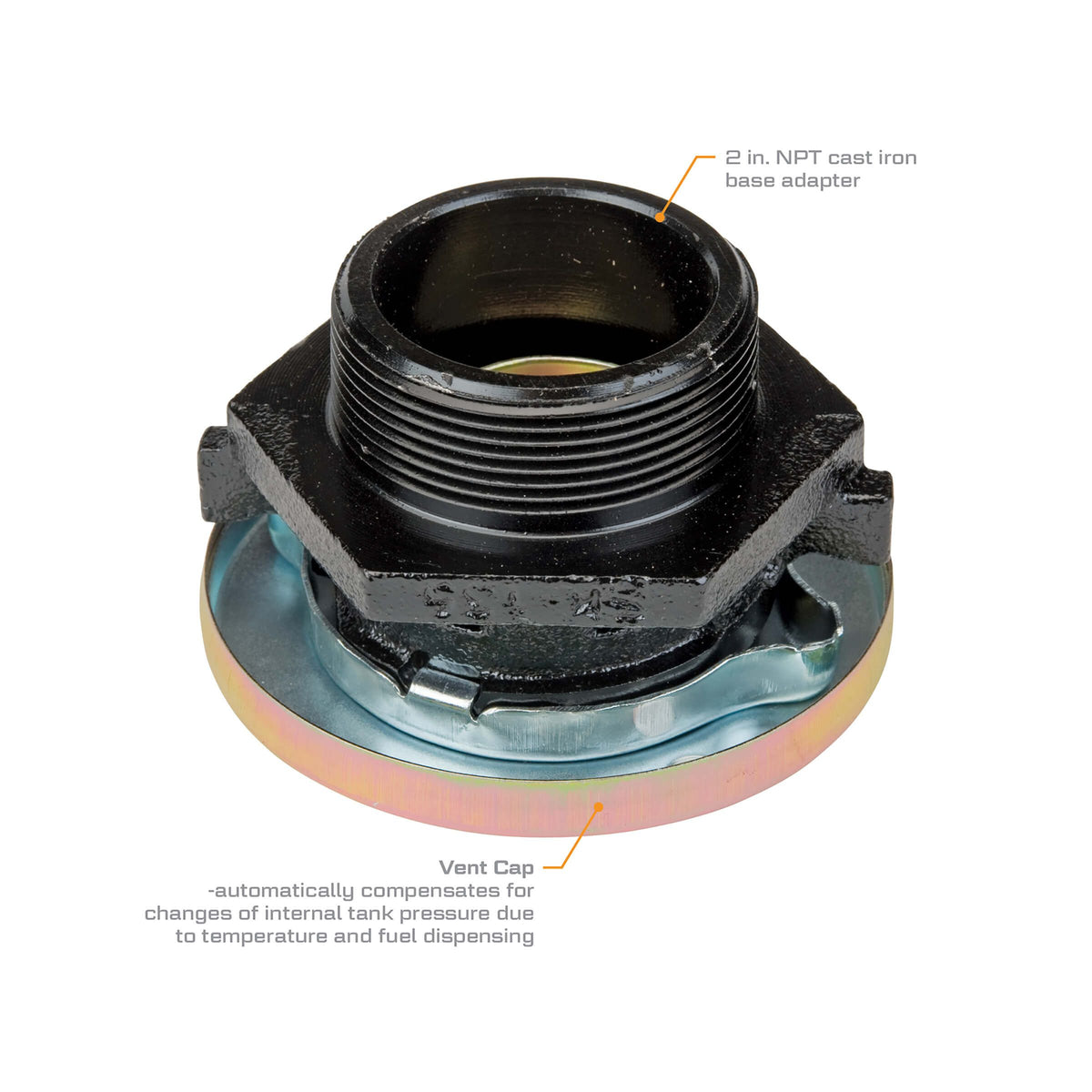 GPI Lockable Pressure Vent Cap for Fuel Tanks, 2 in. NPT (906001-4) - view 2