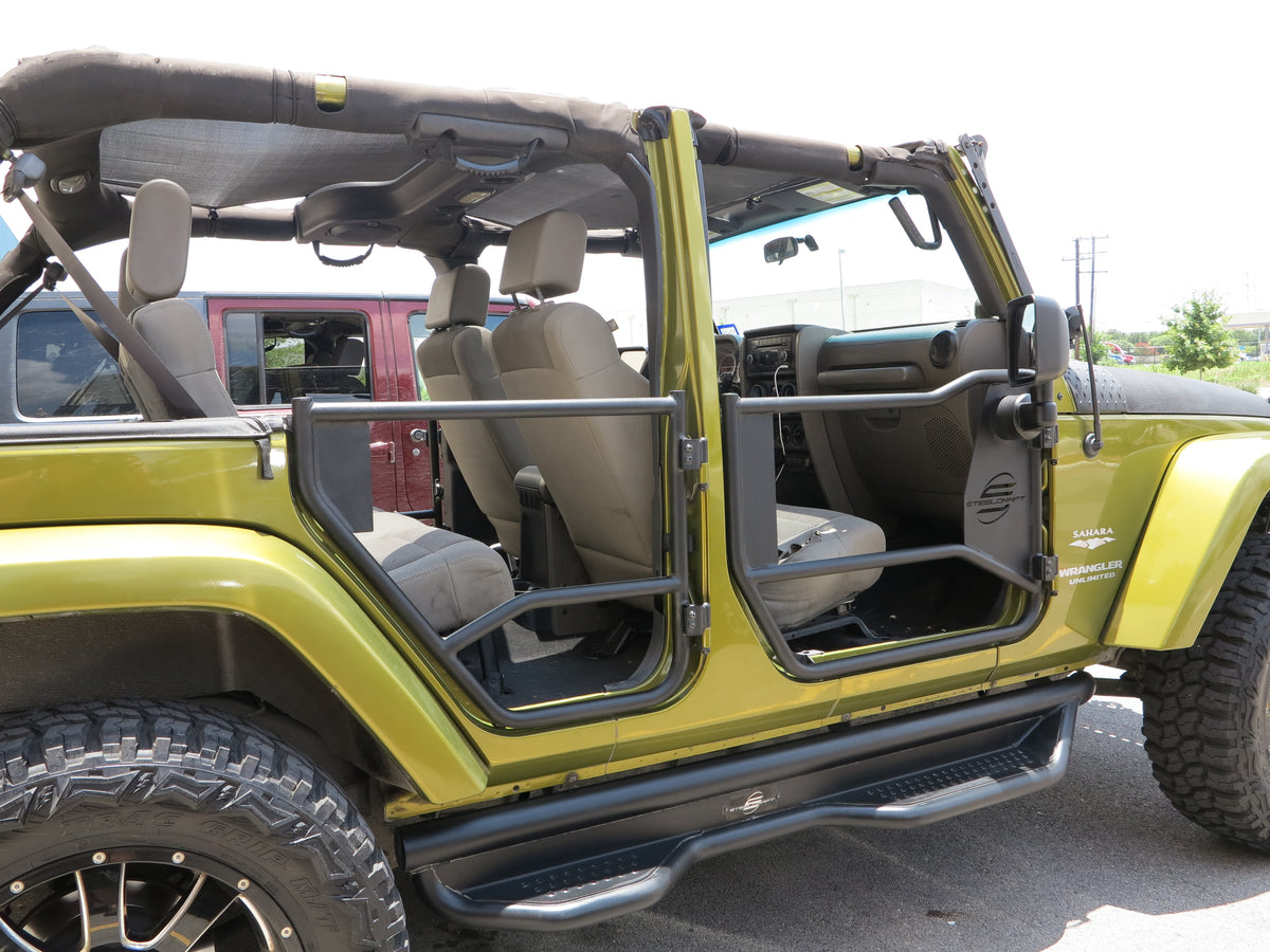 Steelcraft Rear Doors - Fine Textured Black - 2014-2018 Jeep Wrangler JK Unlimited 4-door (92210)