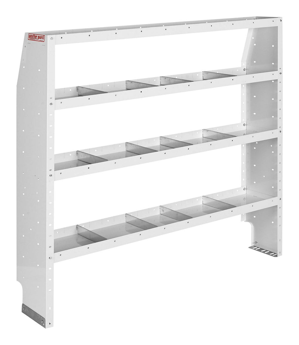 Weather Guard Adjustable 4-Shelf Van Shelving Unit, 60 x 60 x 13.5 in (9376-3-03)