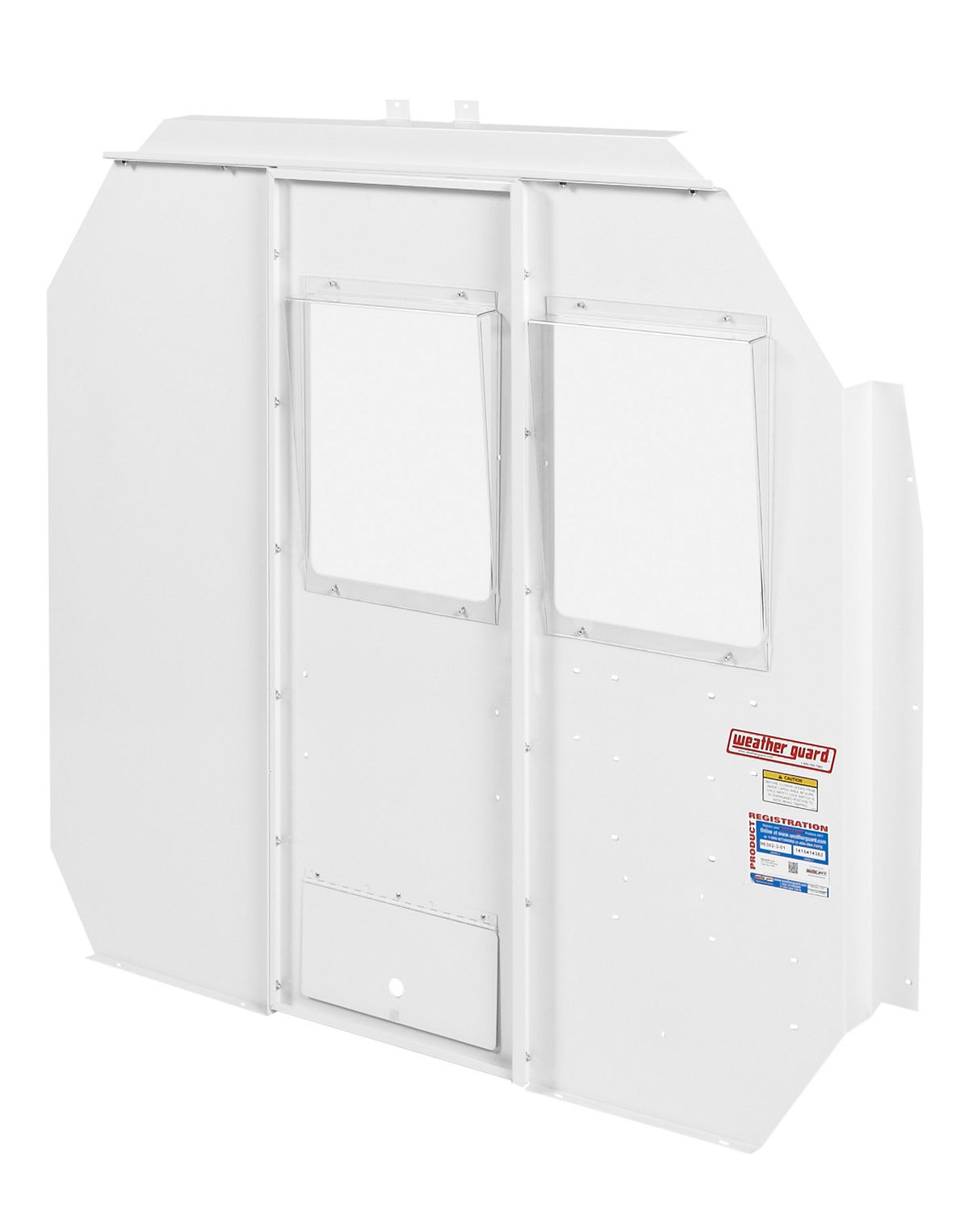 Weather Guard Steel Bulkhead with Window for Ford Transit Low-Roof Vans, Deep Offset (96301-3-01D)
