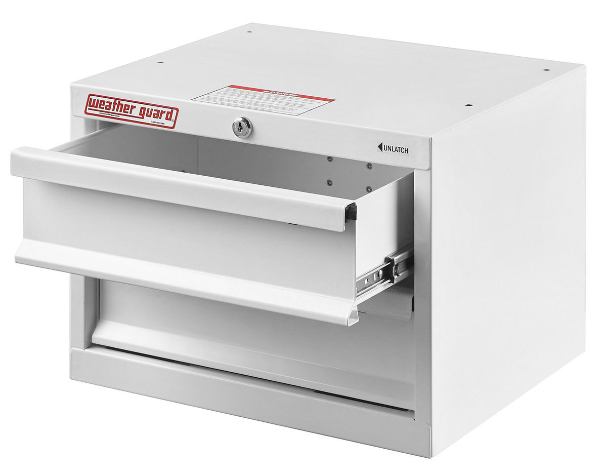 Weather Guard 9912-3-02 2-Drawer Van Storage Cabinet, 12x16x14 in