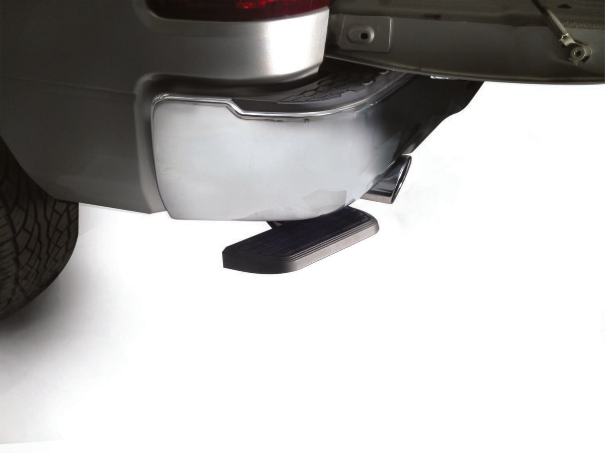 RealTruck AMP Research Bedstep Flp Dwn Bmpr Stp 09-18 Ram 1500, 19-24 Classic, Dual Exhaust compatible