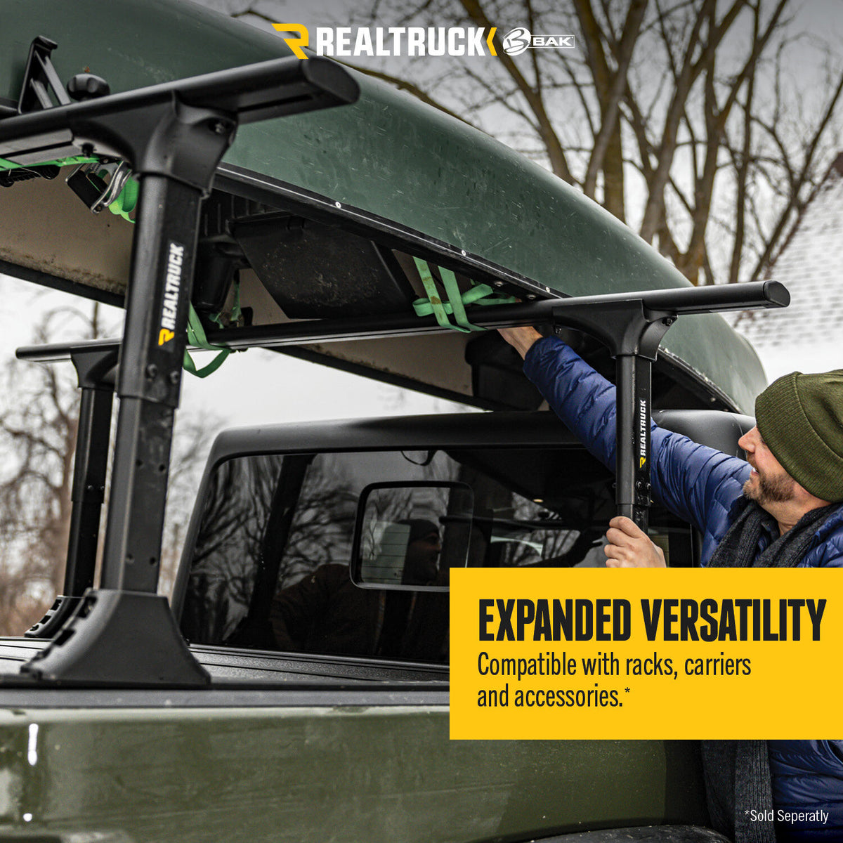 RealTruck BAKFlip MX4 TS (GEN 3) Hard Folding Tonneau Cover with T-Slot Rails - 2014-2019 Sierra 1500 / Sierra 1500 Limited / Sierra 2500 HD - 6'6.9" Bed