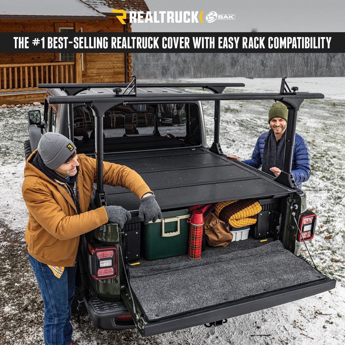 RealTruck BAKFlip MX4 TS (GEN 3) Hard Folding Tonneau Cover with T-Slot Rails - 2022-2026 Tundra - 5'6.7" Bed