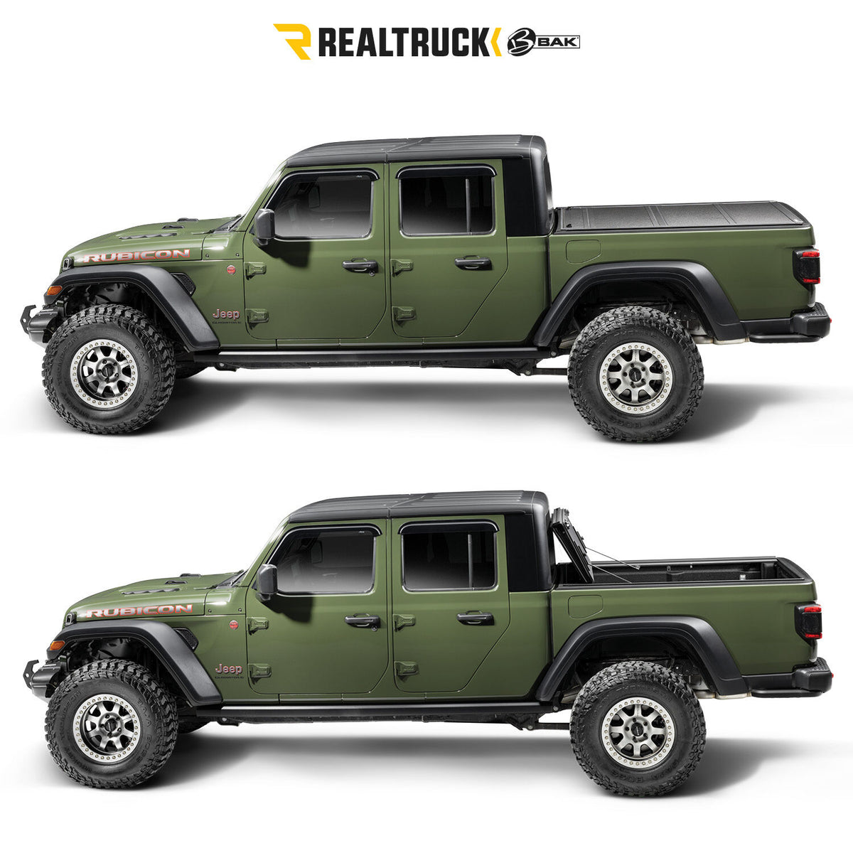 RealTruck BAKFlip MX4 TS (GEN 3) Hard Folding Tonneau Cover with T-Slot Rails - 2019-2023 Ranger - 5'1" Bed