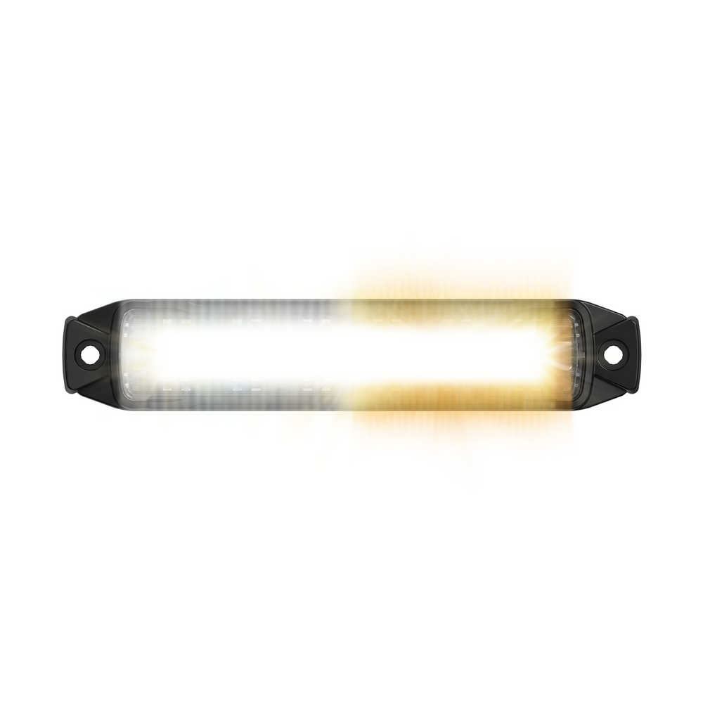 ARC Lighting Work Bar Strobe 4, 4" LED Perimeter Strobe, Amber/White, SAE Certified - Part BB6010B